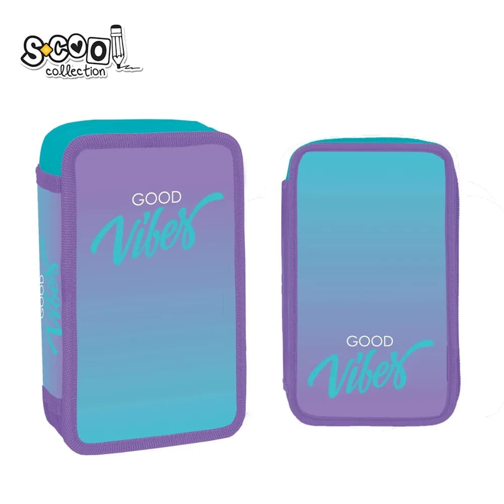 Penar echipat, 2 fermoare, 29 piese, GOOD VIBES - S-COOL