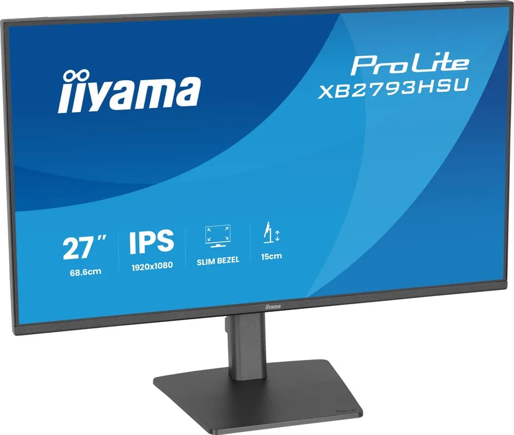 IIYAMA Monitor LED XB2793HSU-B1 27" IPS 1920x1080 120Hz, 16:9. 350cd, 1500:1, 1ms, HDMI, DP, USB HUB, Full Ergo, Pro "XB2793HSU-B1" — miniatură