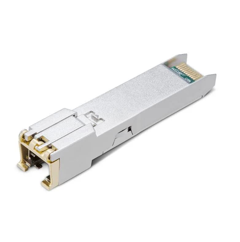 "1000BASE-T RJ45 SFP Module SPEC: 1000Mbps RJ45 Copper Transceiver, Plug and Play with SFP Slot, Up to 100 m Distance (Cat5e or above)" — miniatură