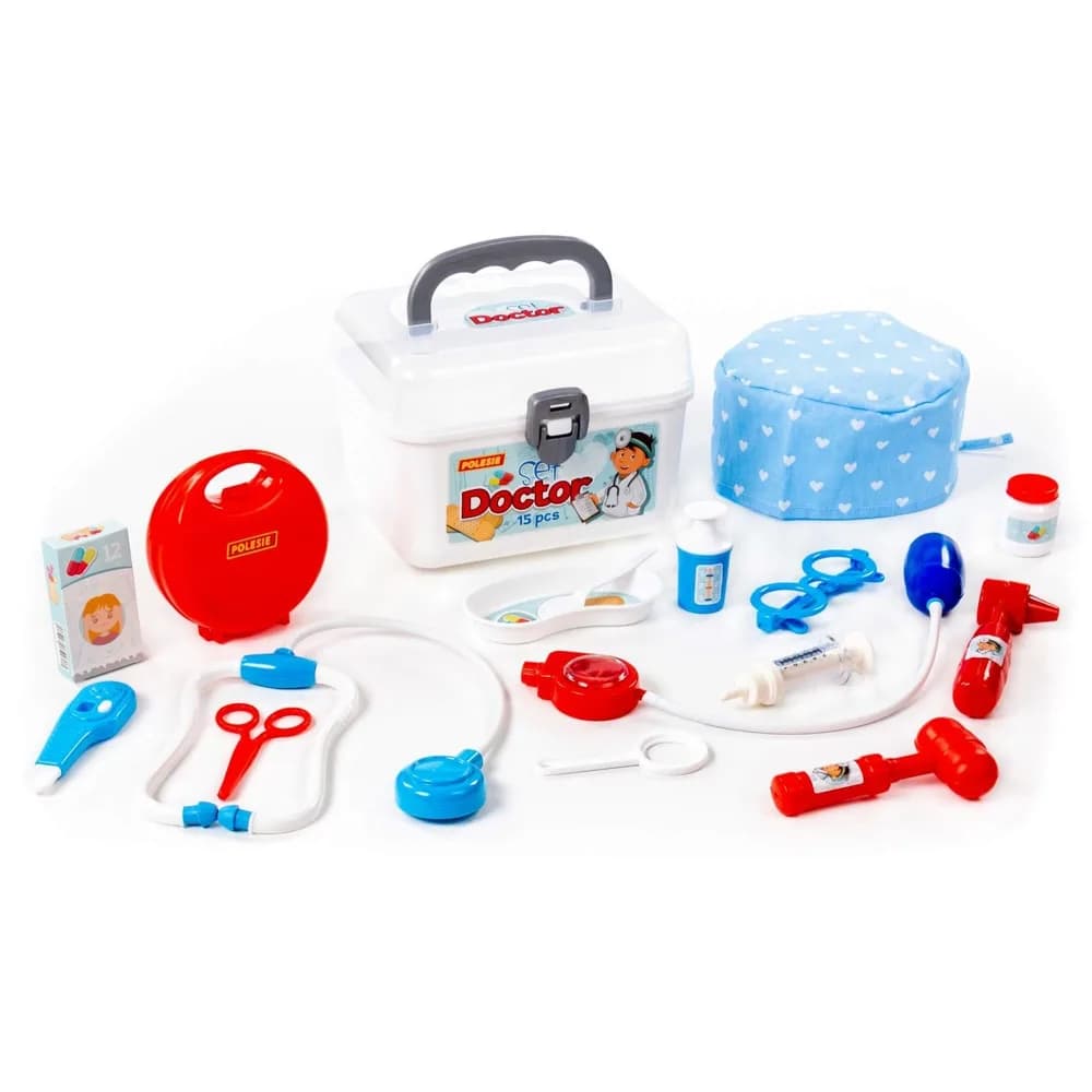 Set doctor in gentuta, 15 piese, 21.1x17.5x15.5 cm, Polesie — miniatură