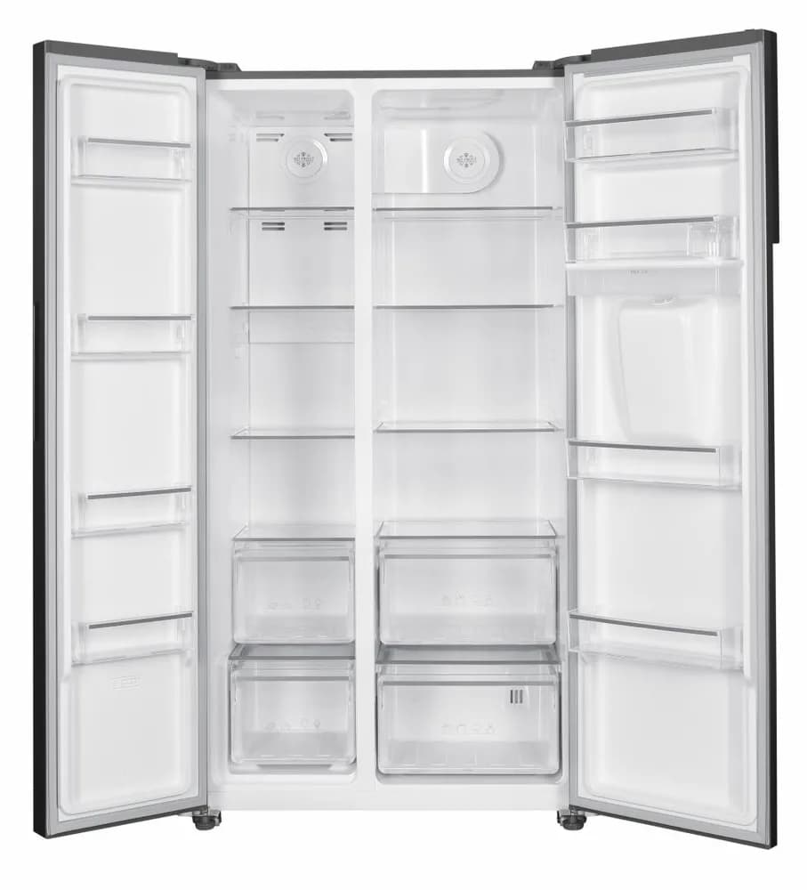 Side by Side HEINNER HSBS-HM529NFBKWDE++, No Frost, 529 L, Clasa E, Dozator apa, Inox — miniatură