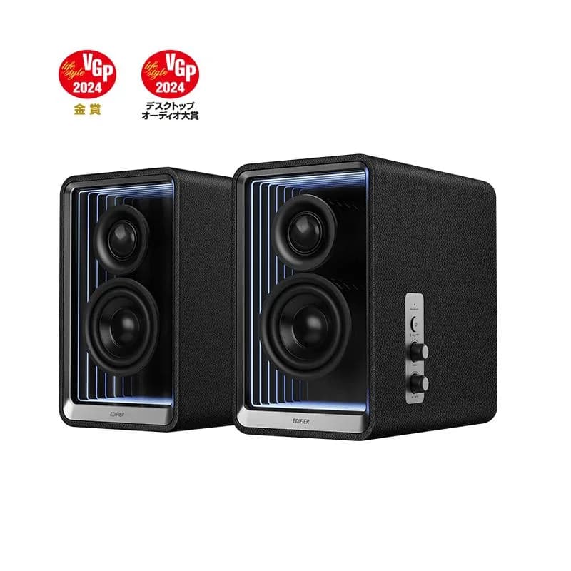 BOXE EDIFIER 2.0, RMS: 70W (2 x 15W, 2 x 20W), Bluetooth 5.3, USB-C, USB-A, AUX, sub-out, GaN charger 65W, black, "QR65-BK" — miniatură
