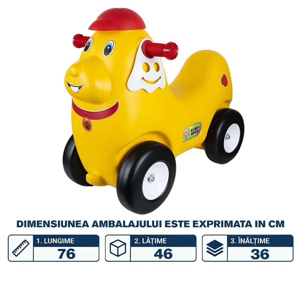 Catel cu roti, galben - ROBENTOYS — miniatură