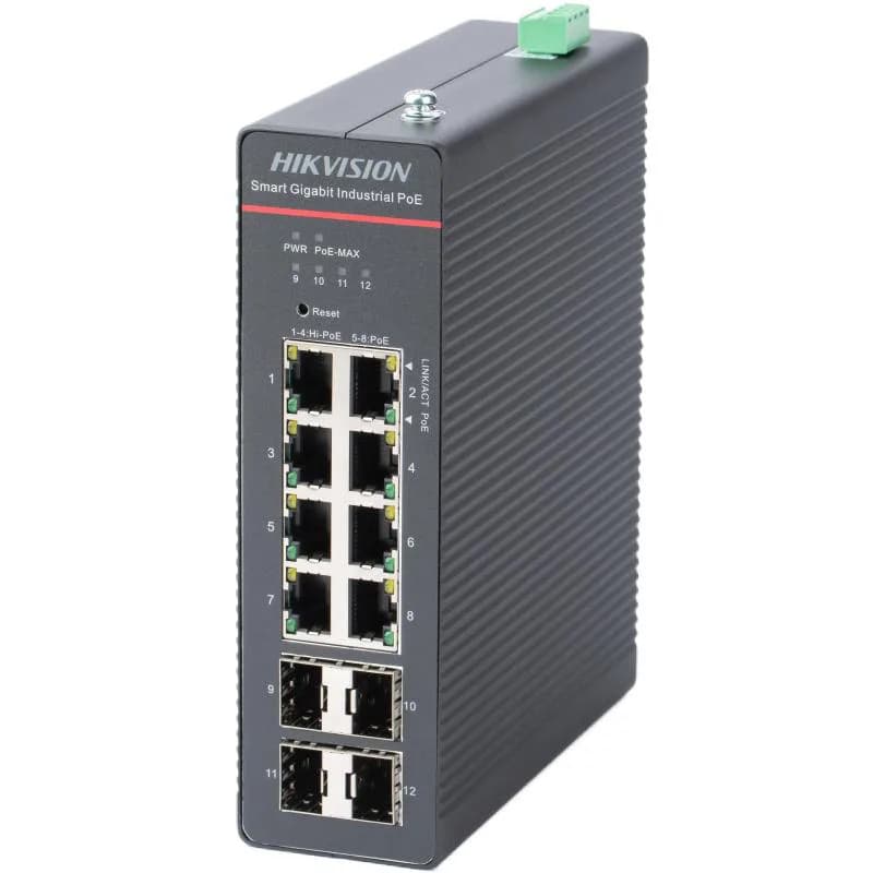 HK SWITCH POE 8 PORTURI SMART MANAGED "DS-3T1512HP-SI-8P4F/NPU"