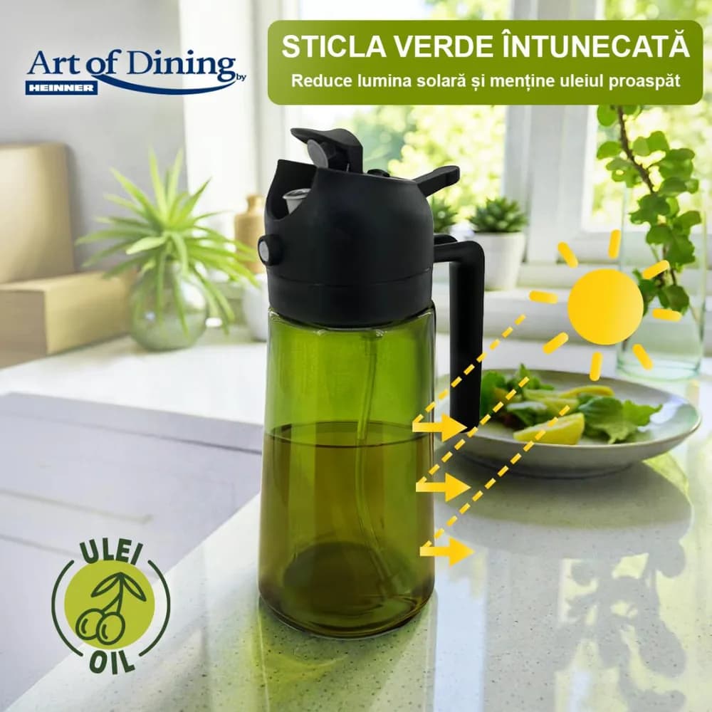 PULVERIZATOR ULEI/OTET 450ML, 2 IN 1, NEGRU, ART OF DINING BY HEINNER — miniatură