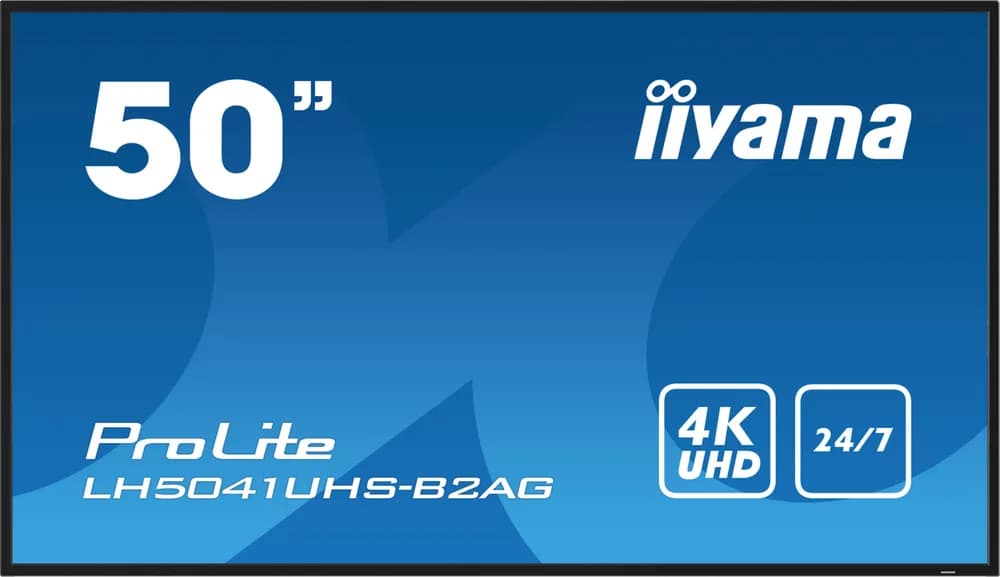 Display Profesional VA LED Iiyama 50" LH5041UHS-B2AG, UHD (3840 x 2160), VGA, HDMI (Negru) "LH5041UHS-B2AG" — miniatură