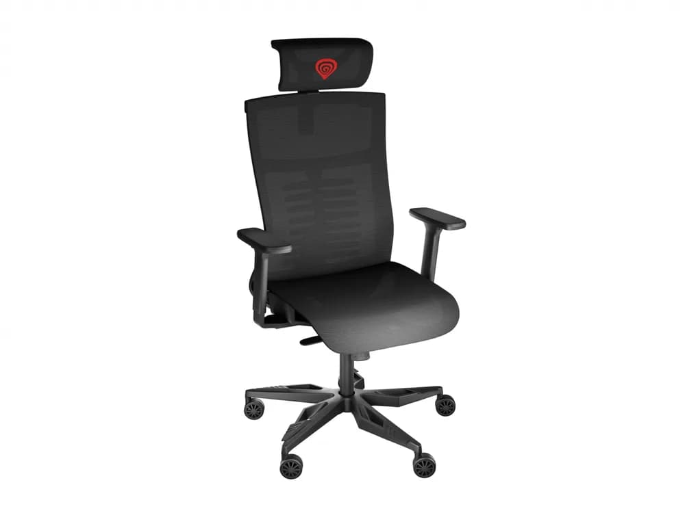 Scaun gaming Genesis ASTAT 700 G2, material textil, reglabil pe inaltime, greutate maxima suportata 120 kg, inaltime scaun reglabil 44.5- 51.5 cm, tesatura Mesh PureFlow™ Plus, tetiera si cotiere ajustabile 3D, negru — miniatură