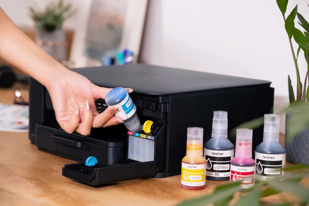 Multifunctional Inkjet CISS Color brother DCP-T530DW, A4, Functii: Impr.|Scan.|Cop., Viteza de Printare Monocrom: 16ppm, Viteza de printare color: 9ppm, Conectivitate:USB|WIFI, Duplex:Da, ADF:Nu(incl.TV 11lei) "DCPT530DWYJ1" — miniatură