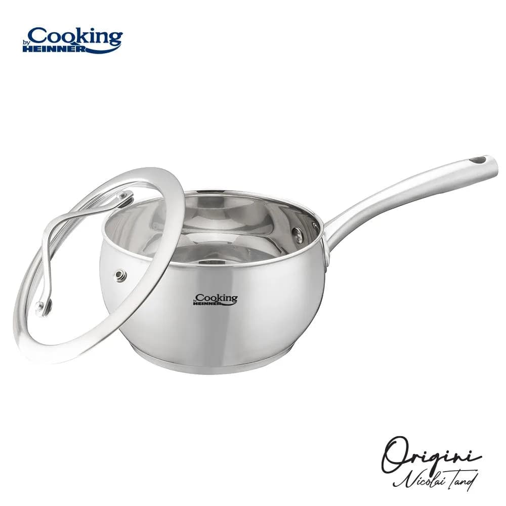 CASEROLA INOX+ CAPAC 16X9 CM, 1.8 L, NICOLAI TAND, ORIGINI, COOKING BY HEINNER — miniatură