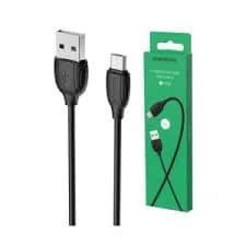 CABLU alimentare si date Borofone "BX19", Charging Data Cable pt. smartphone, USB la micro USB, 2.4A, 1m, negru "6931474701770" — miniatură