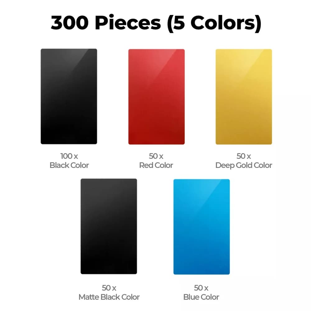 Material pentru gravare laser xTool Multicolor Aluminum Business Cards (300 buc) — miniatură