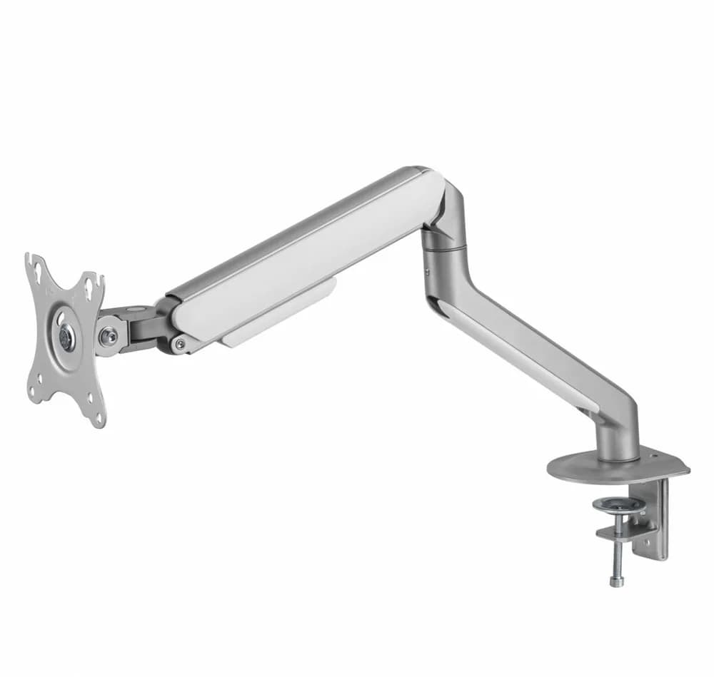 Suport monitor Serioux MM63-C012, compatibilitate dimensiune ecran 17"-32", greutate maximă suportata: (per ecran): 2~9kg, VESA: 75x75, 100x100, inclinare: +55°~-55°, pivotare: +90°~-90°, rotația ecranului: + 180°~-180°, instalare: clemă, grommet — miniatură