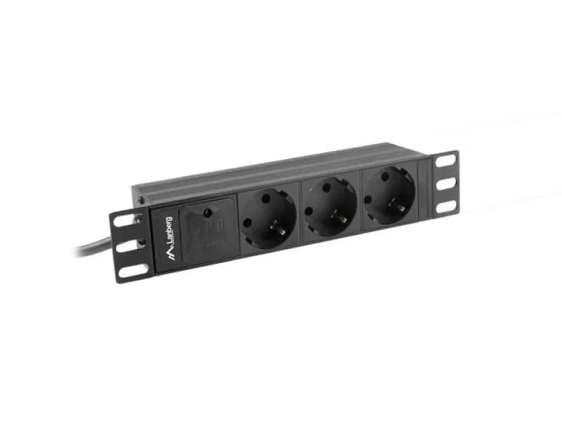 Unitate distributie alimentare PDU 10", 1U, 10A, 3 prize , negru, C14