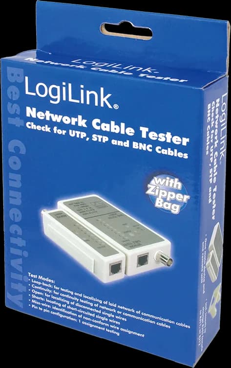TESTER CABLU RETEA LOGILINK pt. cablu UTP, FTP si coaxial, "WZ0011" — miniatură