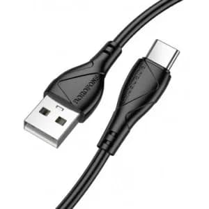 CABLU alimentare si date Borofone "BX121", Charging Data Cable pt. smartphone, USB la USB Type-C, 3A, 1m, negru "6941991123061"