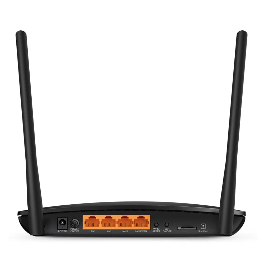 ROUTER TP-LINK wireless. 4G LTE (desktop), 750Mbps, 3 porturi 10/100Mbps + 1 WAN/LAN, AC750, Dual Band slot SIM 4G LTE "Archer MR200" — miniatură