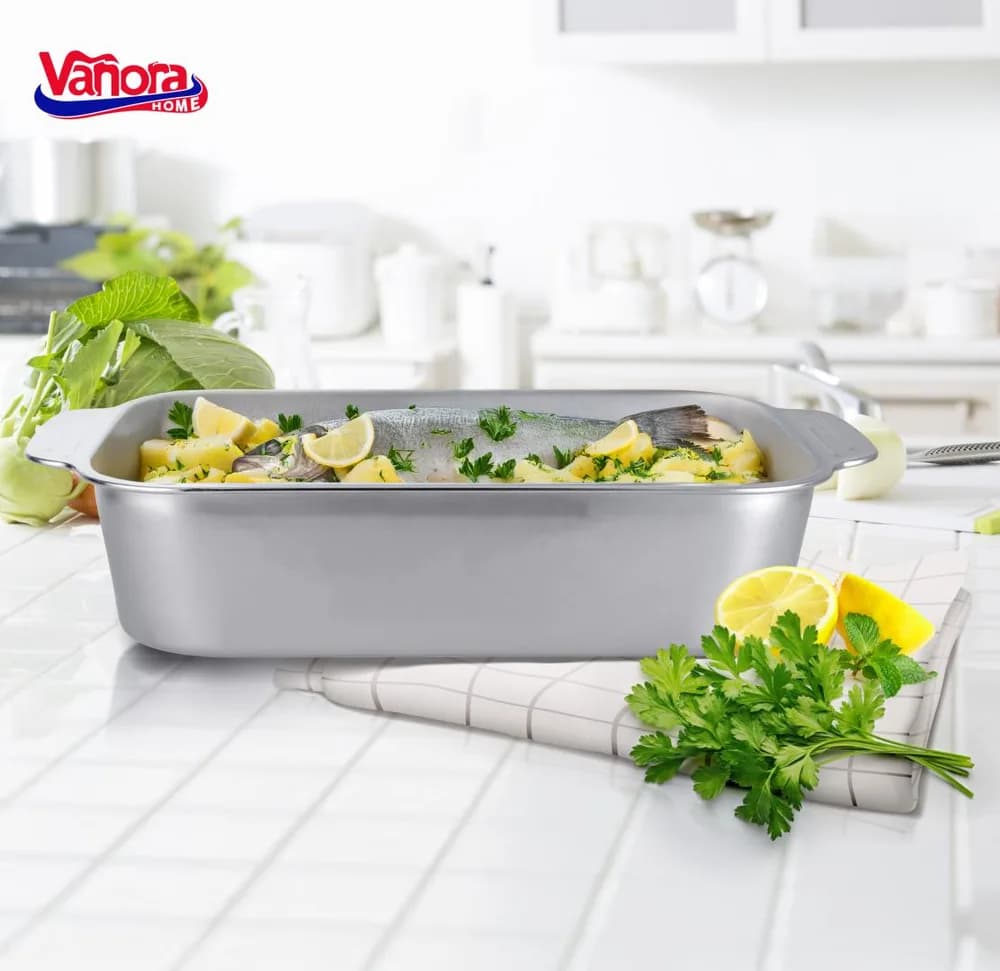 TAVA INOX 41x24.5x8.5 CM, LORA, VANORA HOME — miniatură