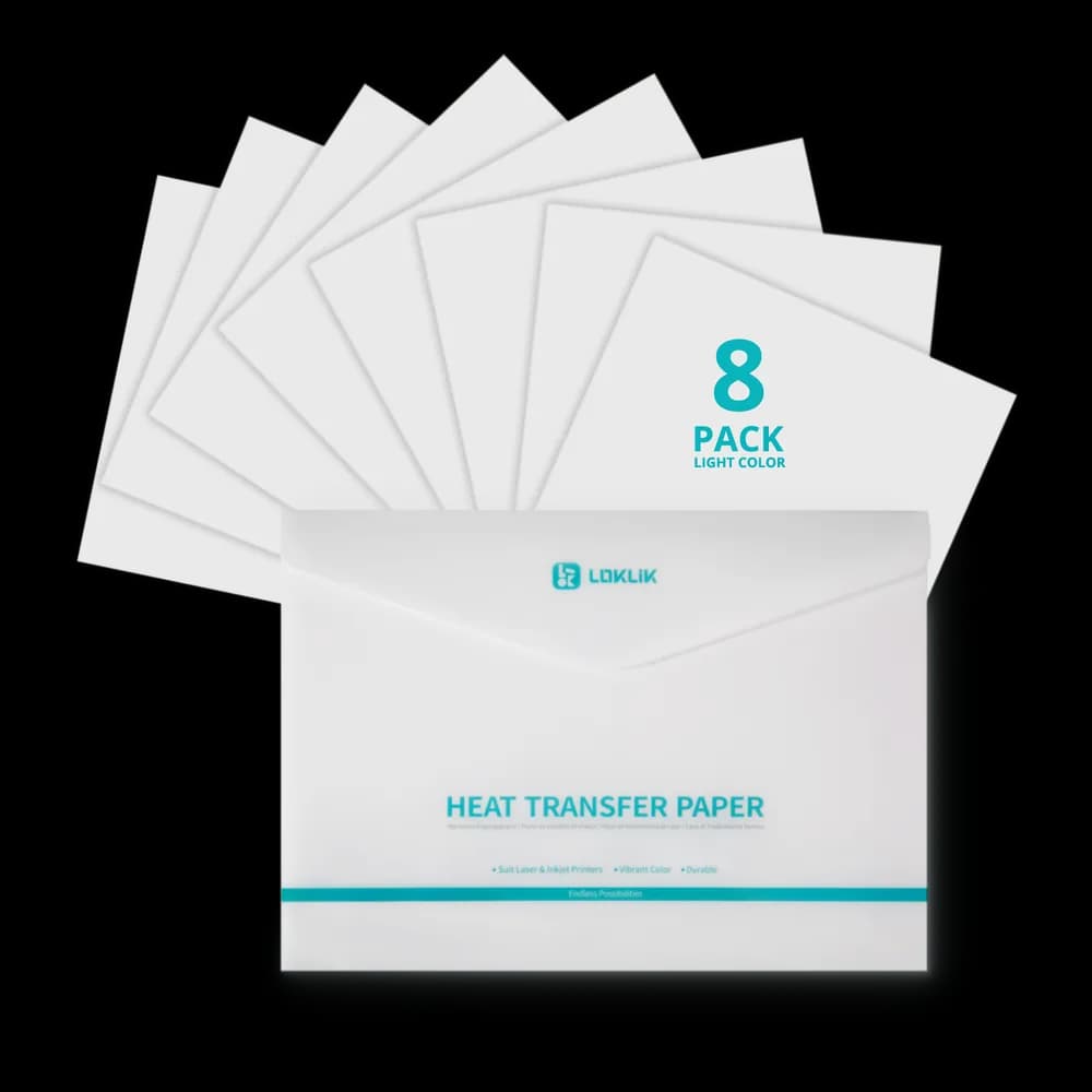 Accesoriu gravator laser LOKLiK Heat Transfer Paper Sheet – Dark – 8-pack