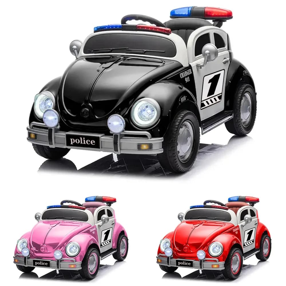 Masina politie cu acumulator, 2 motoare, 12V