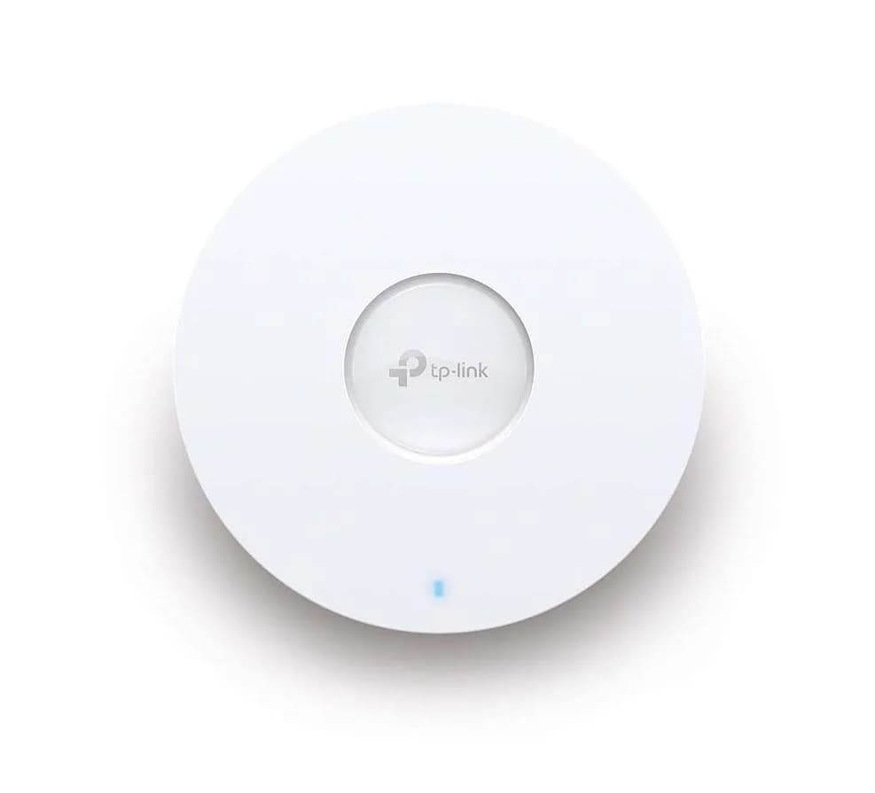 AX1800 Ceiling Mount Dual-Band Wi-Fi 6 Access Point PORT:1× Gigabit RJ45 Port SPEED:574Mbps at 2.4 GHz + 1201 Mbps at 5 GHz FEATURE: 802.3at POE and 12V DC (Power Adapter is not included), 2 ×Internal Antennas, MU-MIMO, Seamless Roaming, Band Steering, Beamforming, Load Balance, Airtime Fairness