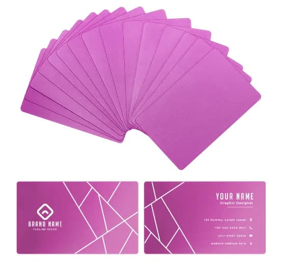 Material pentru gravare laser AlgoLaser Aluminum Business Cards (100 buc) (ALABC-Blue) — miniatură