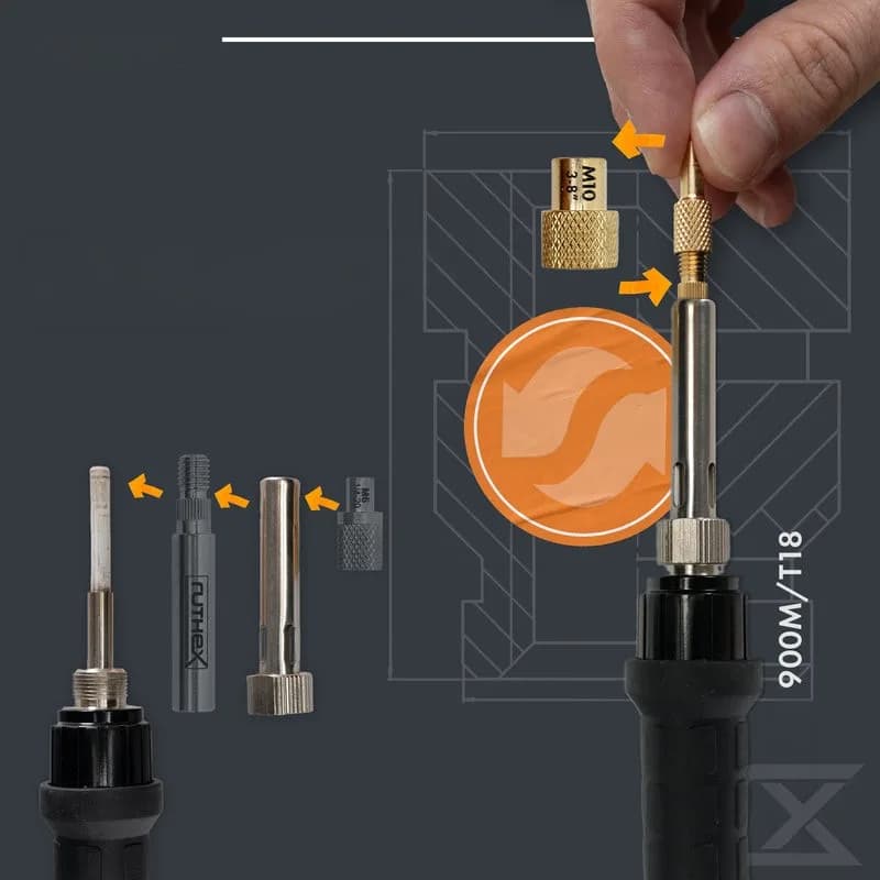 Accesoriu imprimantă 3D Ruthex Melting Aid pentru M10 3/8" thread inserts – 1 buc — miniatură