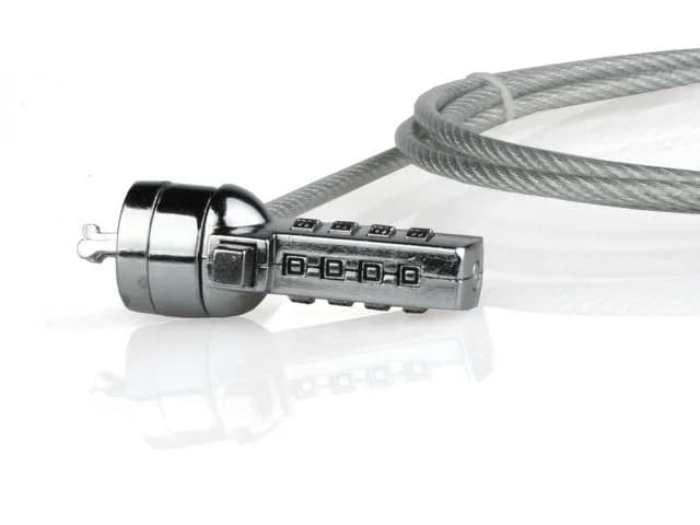 Cablu de securitate laptop Natec, lungime cablu 180 cm, material metal, gri — miniatură
