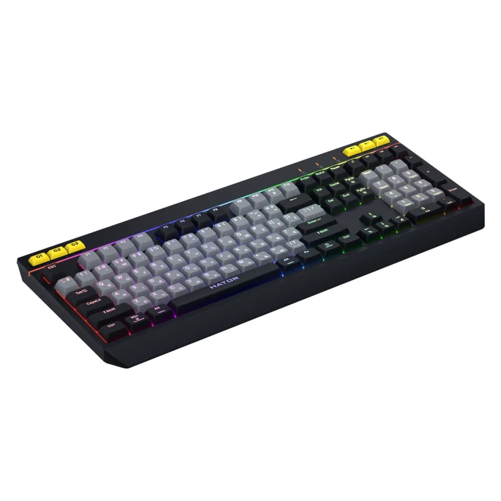 Tastatura Gaming HATOR Icefall, RGB, USB, negru — miniatură