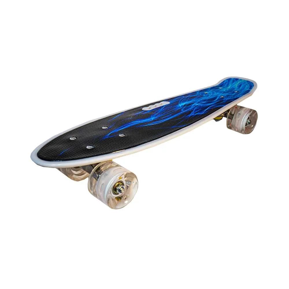 Placa skateboard cu roti silicon, led — miniatură