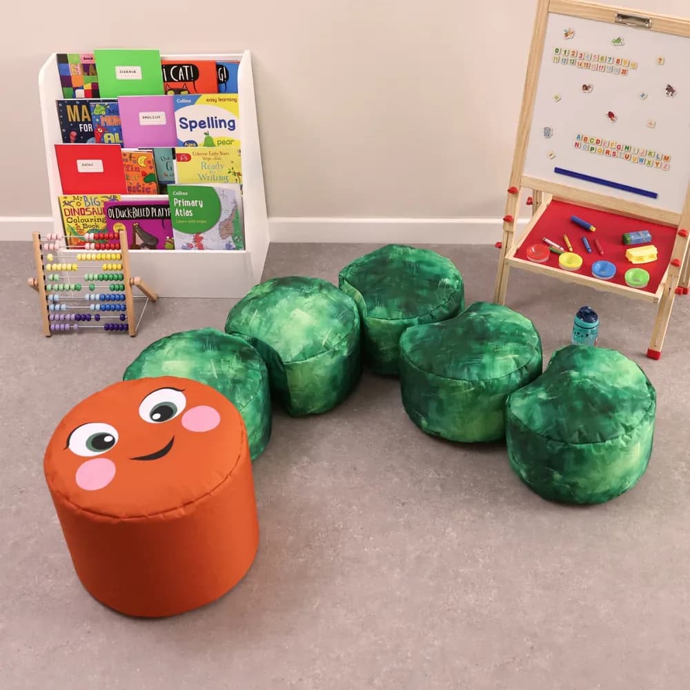 Puf modular senzorial stivuibil BazZoo Mini-Beast Omidă, scaun modular — miniatură