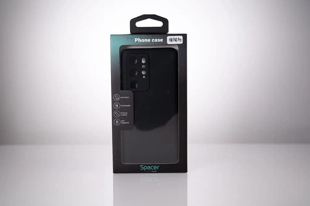 Husa Huawei telefon P 40 Pro, negru, tip back cover, material flexibil TPU, "SPPC-HU-P-40P-TPU" — miniatură