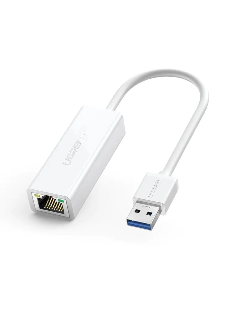 ADAPTOR RETEA Ugreen, "CR111" USB to RJ-45 Gigabit LAN Adapter, LED, alb "20255" - 6957303822553