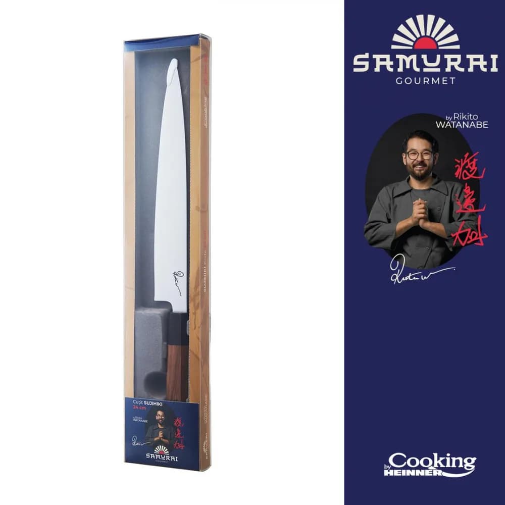 CUTIT SUJIHIKI 24 CM, RIKITO WATANABE, SAMURAI GOURMET, COOKING BY HEINNER — miniatură