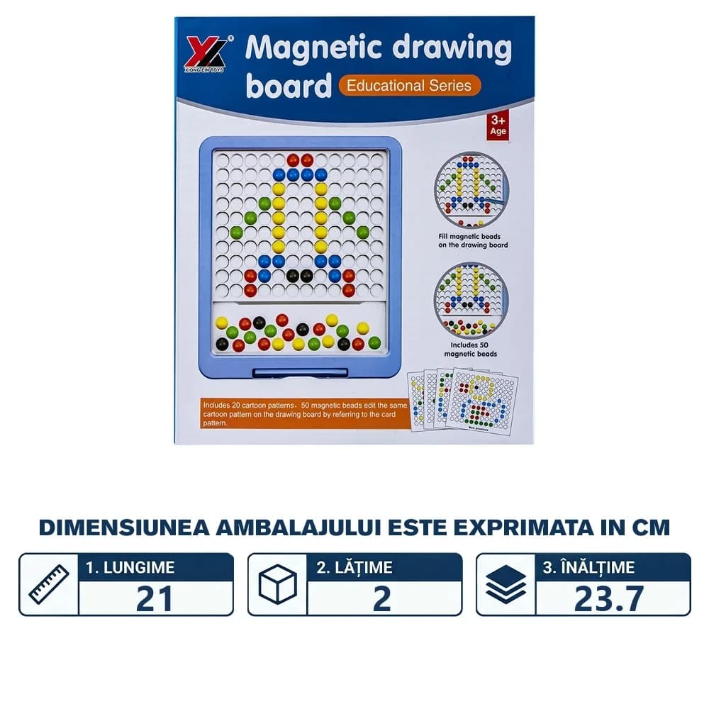 Tablita magnetica + pioneze — miniatură