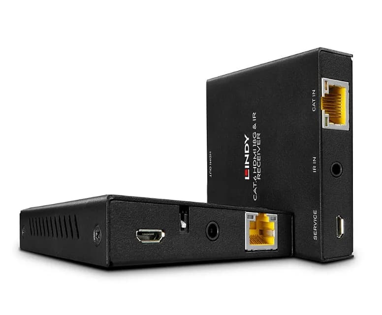 Extender HDMI 4K60 și IR de 50 m, categoria 6, cu PoC și ieșire buclă, Lindy 38205