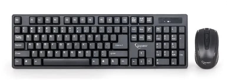 KIT wireless GEMBIRD, tastatura wireless 104 taste + mouse wireless 1000dpi, 4 butoane, rotita scroll, black "KBS-W-01"
