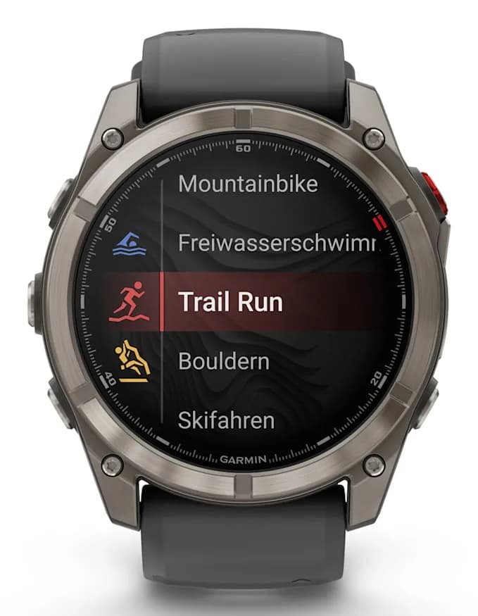 Smartwatch fenix 8 Pro 51 mm, AMOLED, Sapphire, Titanium with Graphite/black silicone band"010-03199-11" — miniatură