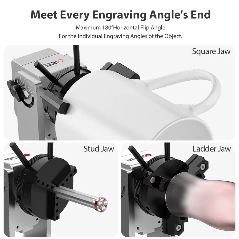 Accesoriu gravator laser Ortur Y-axis Rotary Chuck — miniatură