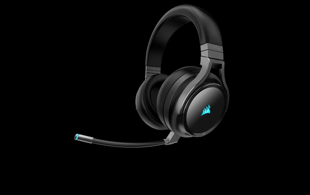 CASTI Corsair, "Virtuoso RGB", wireless, cu fir, gaming, utilizare multimedia, mic pe brat, detasabil, conectare prin 2.4 GHz(WiFi),Jack 3.5 mm,USB 2.0,negru "CA-9011185-EU"