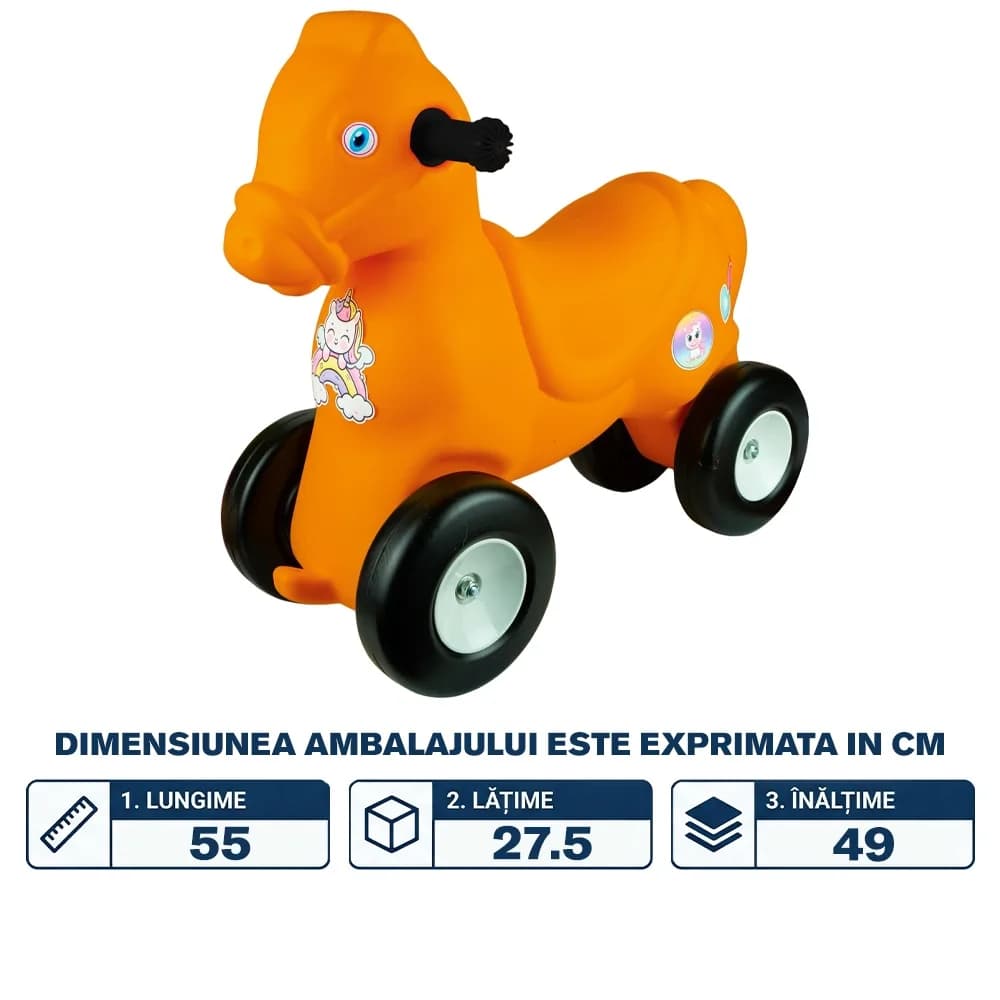 Calut cu roti, portocaliu - ROBENTOYS — miniatură