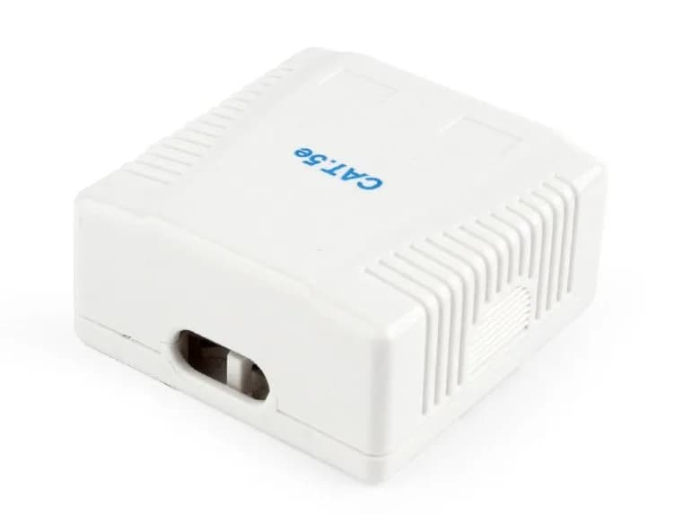 PRIZA RJ45 GEMBIRD Cat5e. pt. FTP, 2 x RJ45, include kit montare, white, "NCAC-2F5E-01" — miniatură