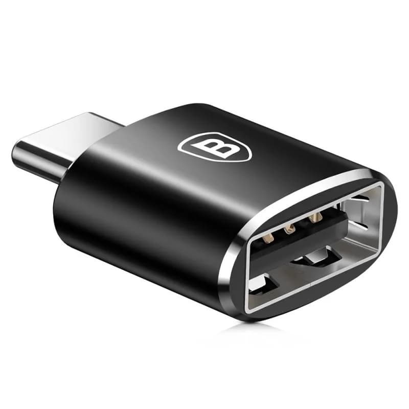 Adaptor Baseus Mini OTG CATOTG-01, negru — miniatură