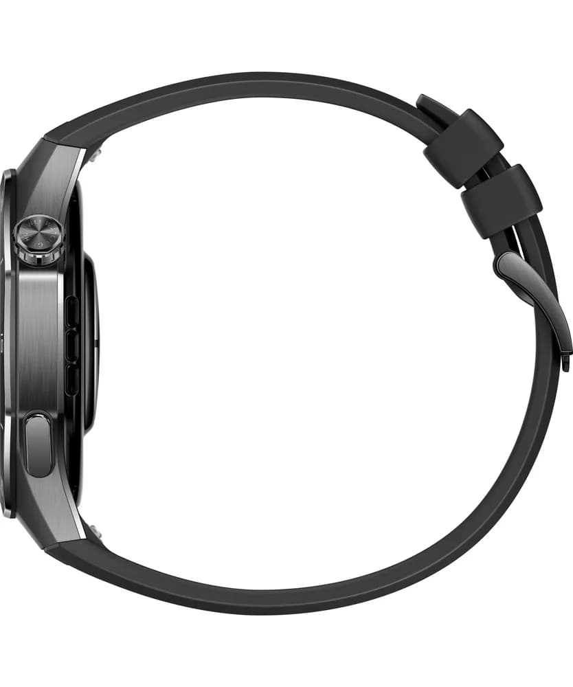 Smartwatch Watch GT 5 Pro, 46MM, Tarnish Titanium Case, Black Fluoroelastomer Strap "55020DKD" — miniatură