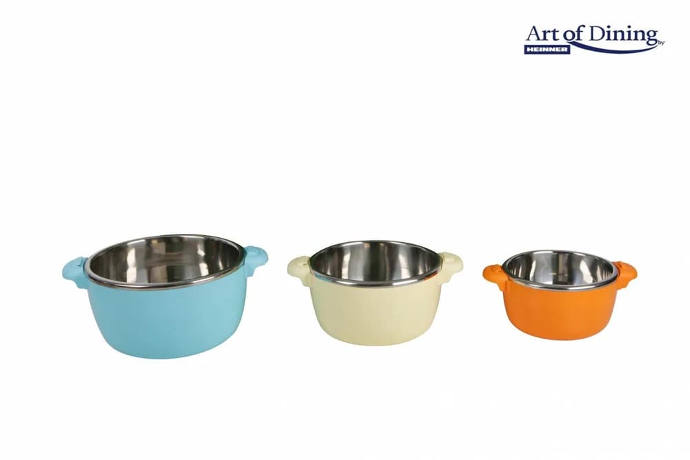SET 3 CASEROLE TERMICE 2+4+6L,BELLY BLUE, ART OF DINING BY HEINNER — miniatură