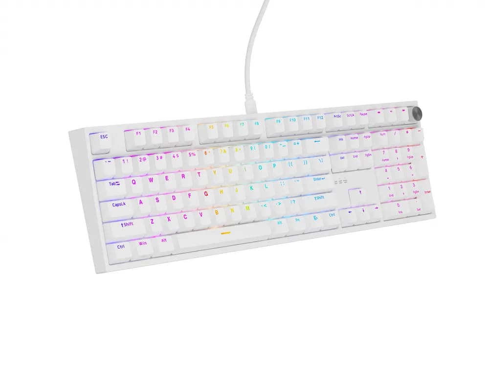 Tastatura Mecanica Gaming Genesis Thor 404, RGB, USB, Alb — miniatură