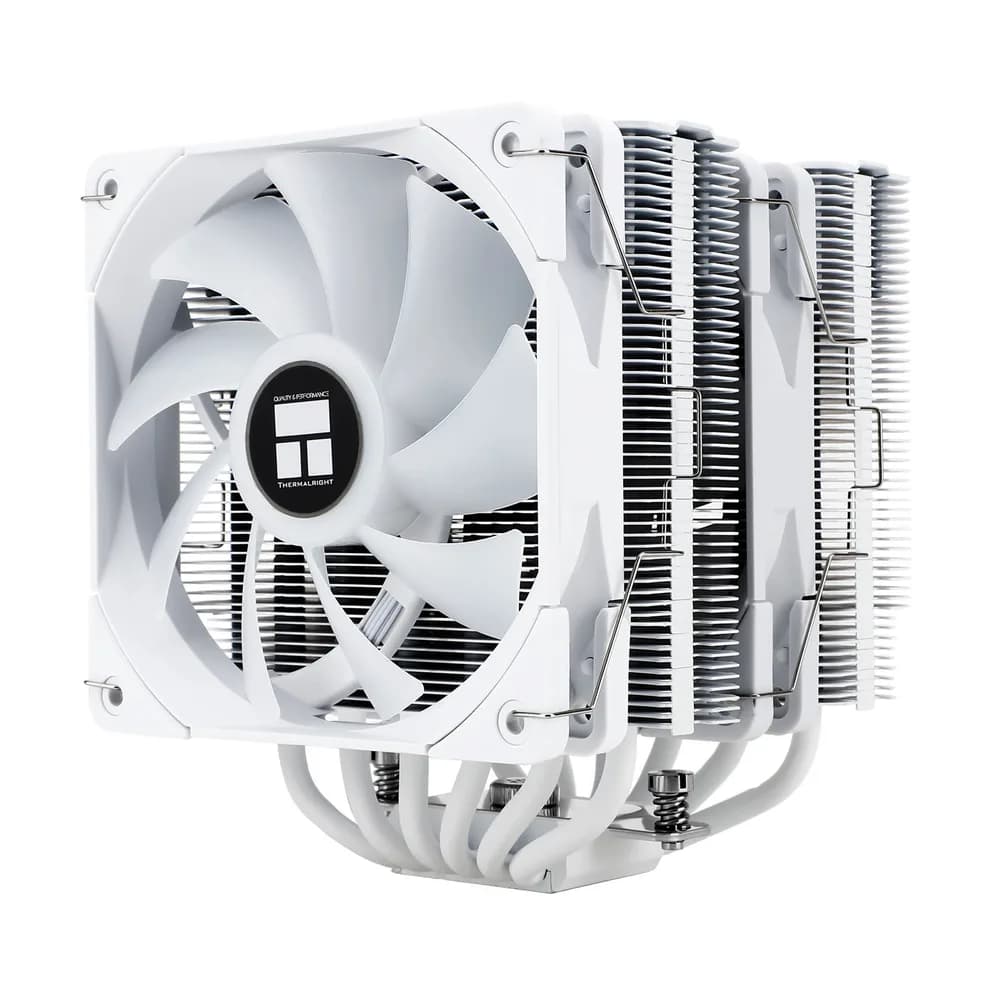 COOLER Thermalright "Peerless Assassin 120 White ARGB" dual tower,skt. Intel si AMD, racire cu aer, vent. 2 x 120mm, 1550 rpm, 6 heatpipes, inaltime 157mm, ARGB,"Peerless Assassin 120 White ARGB" — miniatură