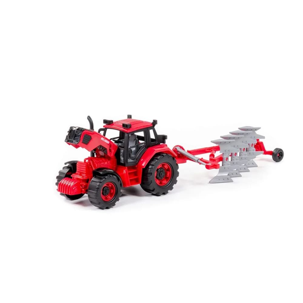 Tractor cu plug, 44,5x11.5x14.7 cm, Polesie — miniatură
