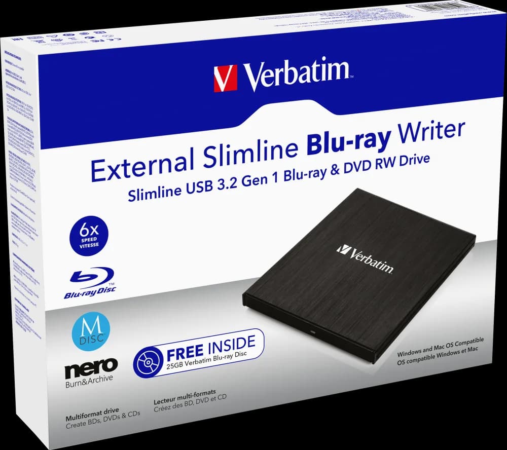 EXTERNAL SLIMLINE BLU-RAY USB 3.0 "43890" — miniatură