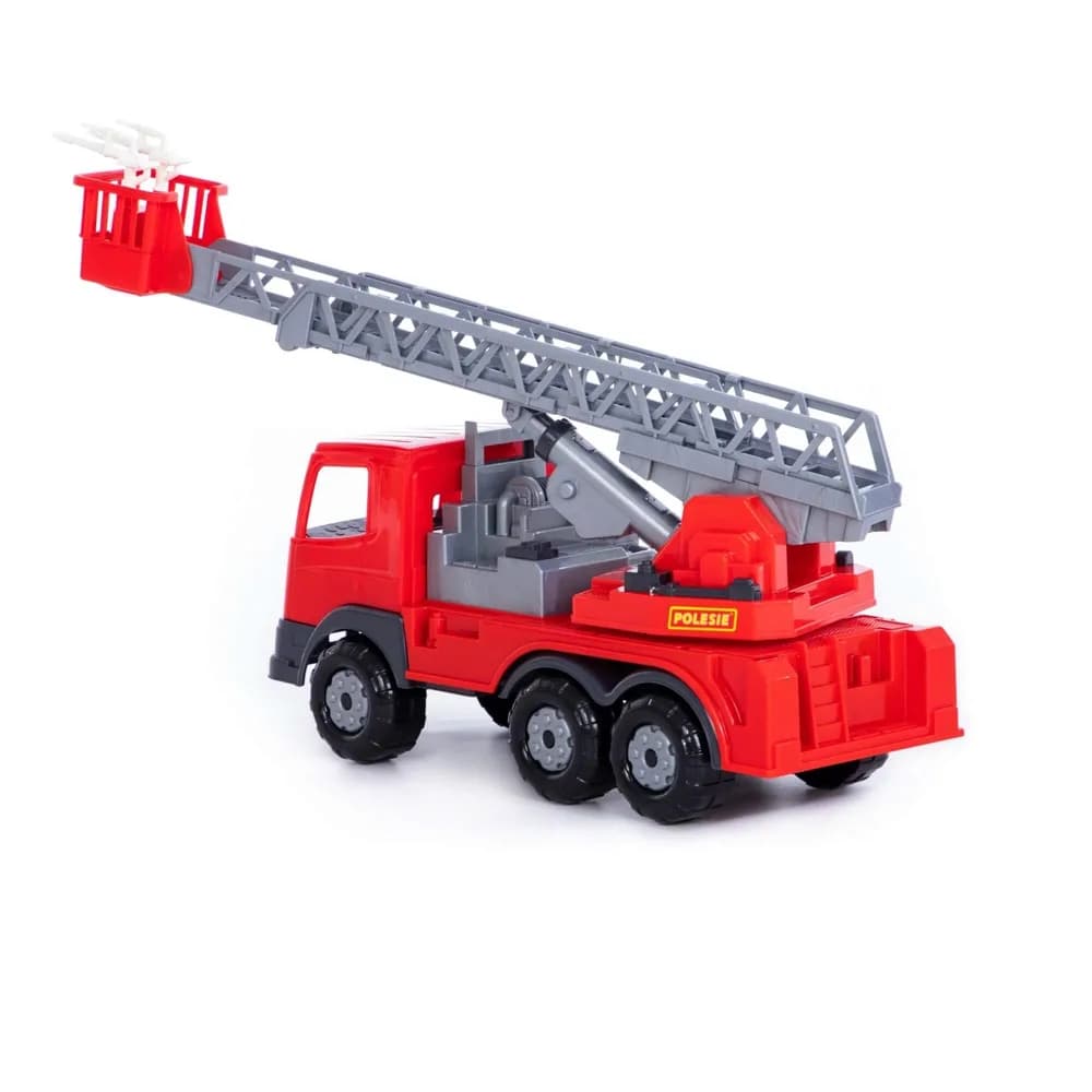 Camion pompieri + elevator - Supertruck, 45x16.5x26 cm, Polesie — miniatură