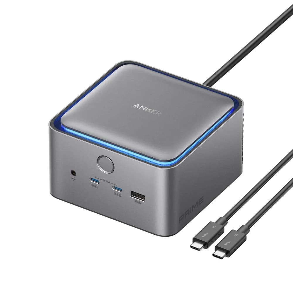 DOCKING Station Anker 14-in-1, porturi: 1xThunderbolt 5 up 140W, 2xThunderbolt 5 downs 15W, 3xUSB-A 10Gbps, 2xUSB-C max 45W, 1xHDMI, 1xDisplay port, 1xRJ-45 2.5Gbps, 1xSD/TF, conect USB-C, gri "A83B53A1" ( - 0194644291839
